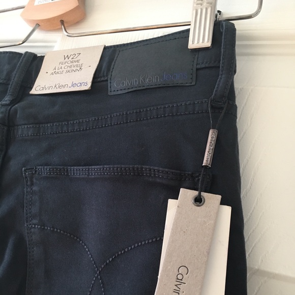 CK women's blue serré à la cheville ankle skinny - Picture 6 of 8